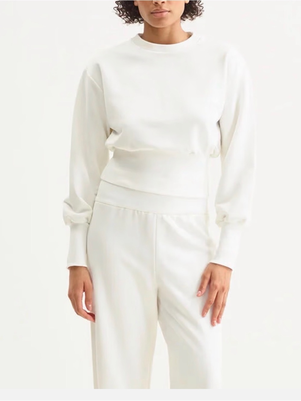 Eres Paris ISADORA White Crewneck Sweatshirt - Picture 8 of 12